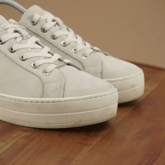 J/Slides Womens Hilton Sneakers Platform Gray Suede Lace Up Size 10M - Picture 2 of 9
